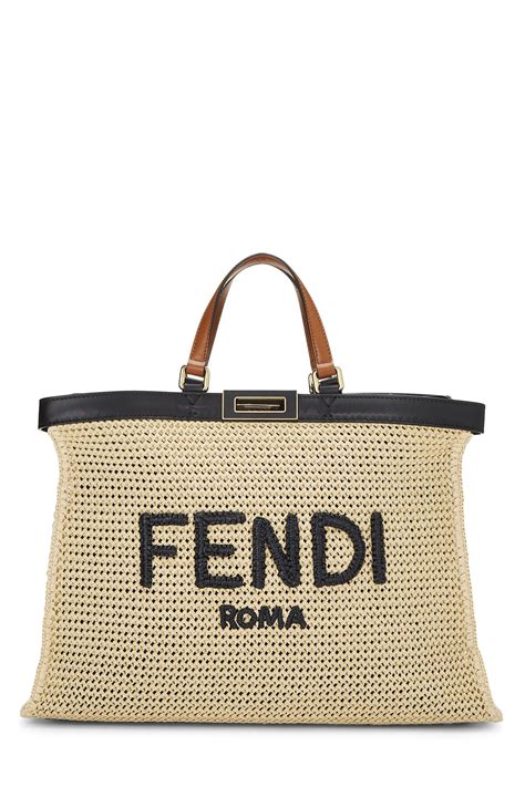 fendi raffia|Fendi raffia peekaboo.